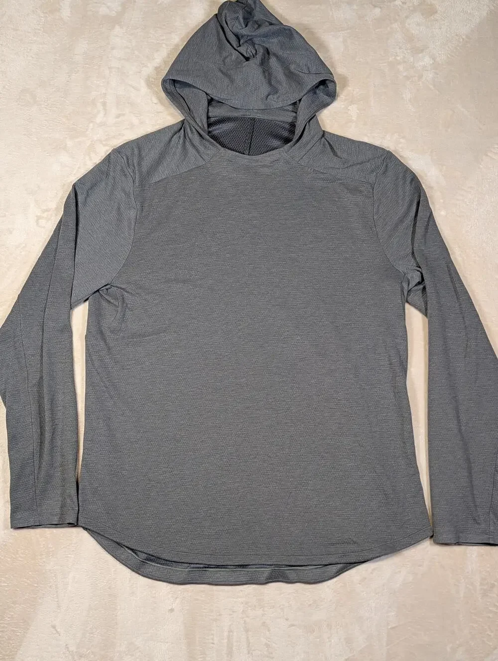 Lululemon Mens Drysense Hoodie Heathered Grey Workout Activewear Medium